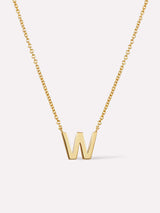 Gold Initial Necklace - Letter Necklace