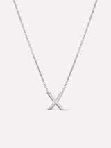 Silver Initial Necklace - Letter Necklace
