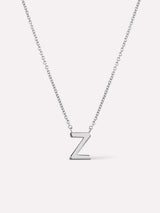 Silver Initial Necklace - Letter Necklace