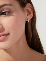 Pavé Huggie Hoops - Suzanne Medium