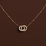 Double Lab Grown Diamond Connection Necklace