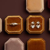Radiant Heart Art Deco Drop Earrings