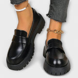 Mocassins Femininos com Design Ortopédico e Saltos em Cetim