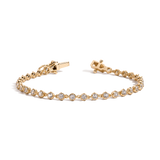 Lab Grown White Sapphire Georgian Tennis Bracelet