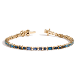 Blue Ombré Mosaic Tennis Bracelet