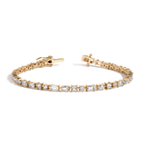 Lab Grown White Sapphire Mosaic Tennis Bracelet