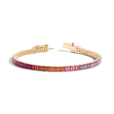 Pink Ombré Baguette Tennis Bracelet