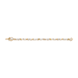 Lab Grown White Sapphire and Canary Mixed Shape Tennis Bracelet