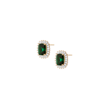 Lab Grown Green Emerald Alexandra Earrings