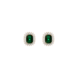 Lab Grown Green Emerald Alexandra Earrings