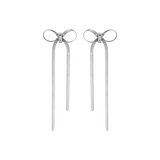 Mini Herringbone Bow Earrings