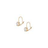 Lab Grown White Sapphire Georgian Drop Earrings