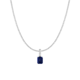 7ct Emerald Tennis Charm Necklace Set