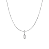 7ct Emerald Tennis Charm Necklace Set