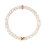 Aurate x Marilyn Monroe: Gold Knot Pearl Necklace