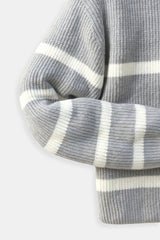 Constantino - Sweater Meio Zíper Listrado