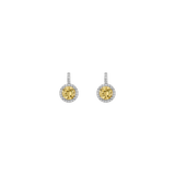 Lab Grown Canary Edwardian Earrings