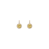 Lab Grown Canary Edwardian Earrings