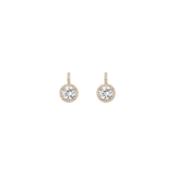 Lab Grown White Sapphire Edwardian Earrings