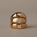 Chunky Lab Grown Diamond Emerald Ring