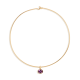 Lab Grown Amethyst Oval Pendant Collar Necklace