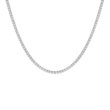 Unbreakable Lab Grown White Sapphire Tennis Necklace