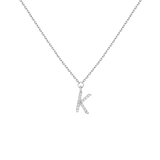 Lab Grown Diamond Pavé Station Letter Necklace