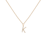 Lab Grown Diamond Pavé Station Letter Necklace