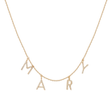 Lab Grown Diamond Pavé Station Letter Necklace