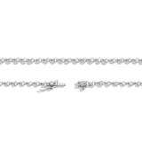 Lab Grown White Sapphire Georgian Tennis Necklace