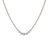 Black Rhodium Graduated Georgian Tennis Necklace