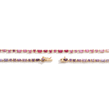 Pink Ombré Mosaic Tennis Necklace