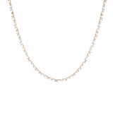 Lab Grown White Sapphire Mosaic Tennis Necklace