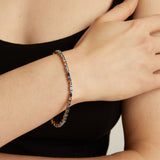 Blue Ombré Mosaic Tennis Bracelet