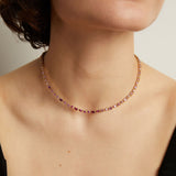 Pink Ombré Mosaic Tennis Necklace