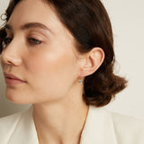 Round Lab Grown Diamond Bezel Drop Earrings