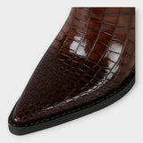 Bottes à Motif Croco et Talon Élégant