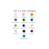 Toi et Moi Gemstone Mini Heirloom Earring - Green Tourmaline & Blue Sapphire