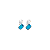 Toi et Moi Gemstone Mini Heirloom Earring - London Blue Topaz & White Topaz