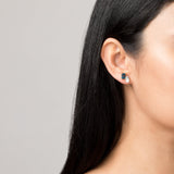 Toi et Moi Gemstone Heirloom Earring - Garnet & Green Tourmaline