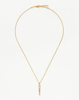 Beaded Stone Drop Pendant Necklace