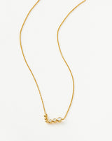 Beaded Stone Pendant Necklace