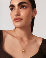 Beaded Stone Pendant Necklace