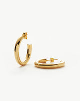 Tunnel Large Hoop Earrings | 18ct Gold Plated