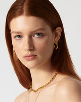 Tunnel Large Hoop Earrings | 18ct Gold Plated