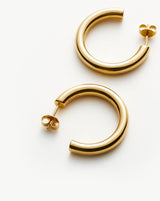 Tunnel Large Hoop Earrings | 18ct Gold Plated