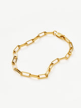 Classic Mini Paperclip Chain Bracelet | 18ct Gold Plated