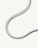 Classic Snake Chain Necklace | Silver Plated