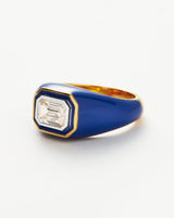 Enamel & Stone Dome Statement Ring