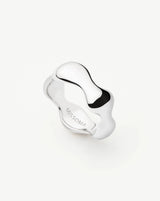 Eny Puffy Stacking Ring | Silver Plated